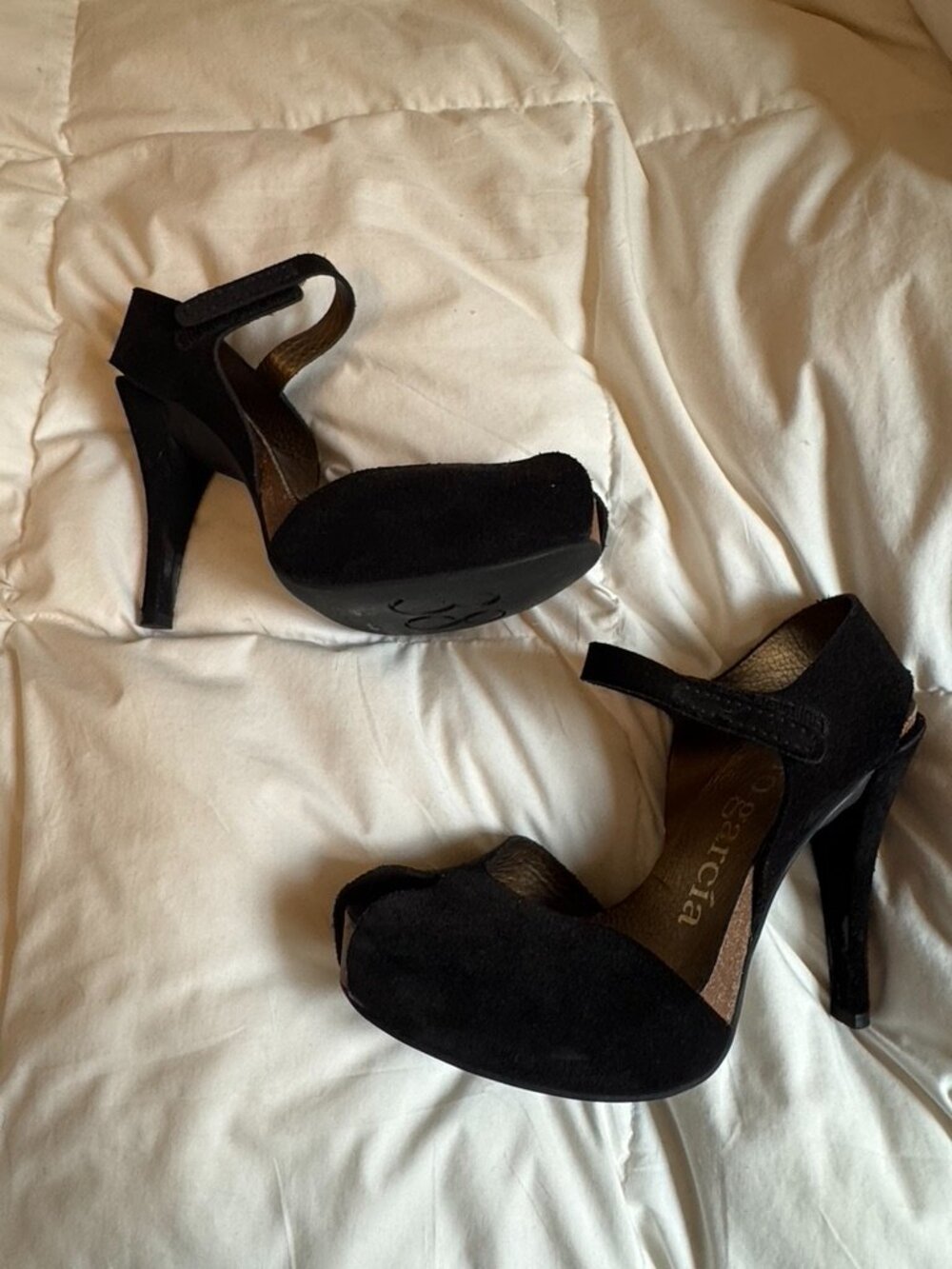 Pedro Garcia peep toe ankle strap heels
